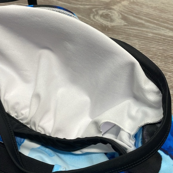 Xersion In A Haze Draped Back Tankini Top Pool Blue 18W - Picture 8 of 14